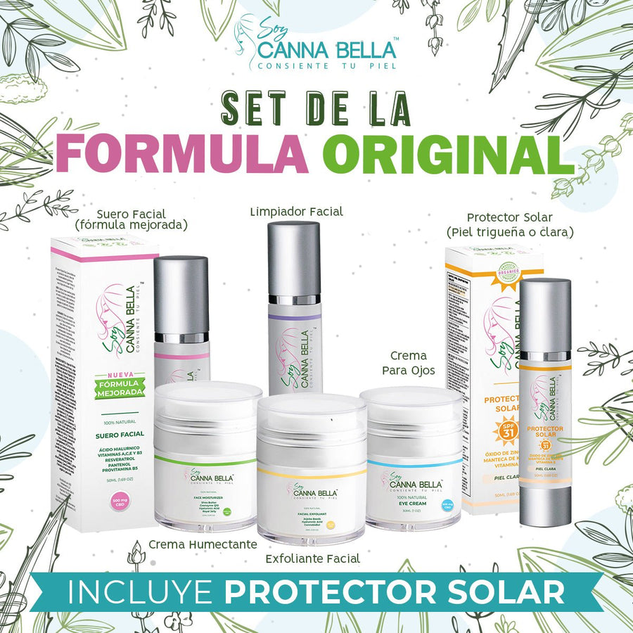 Set Formula Orginal con *Protector solar GRATIS **PREVENTA** Piel hasta 30 Años - Soy Cannabella